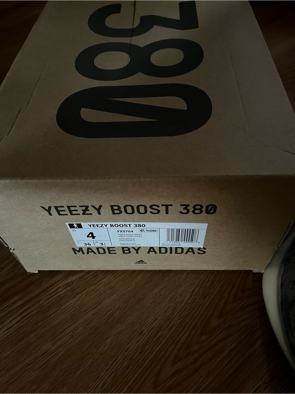 adidas Yeezy Boost 380 Mist size 4
